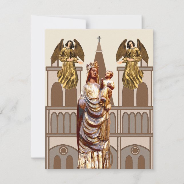 Tarjeta Festiva Navidades cristianos medievales (Anverso)
