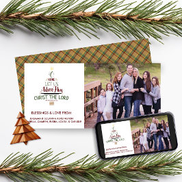 Tarjeta Festiva Navidades cristianos tipografía foto tomada