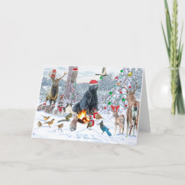 Tarjeta Festiva Navidades Critters Fiesta