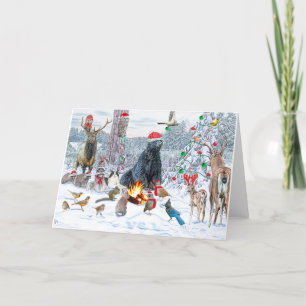 Tarjeta Festiva Navidades Critters Fiesta