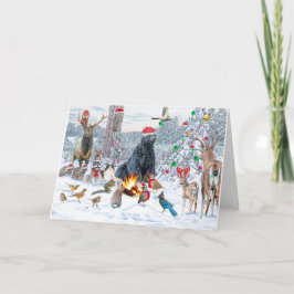 Tarjeta Festiva Navidades Critters Fiesta