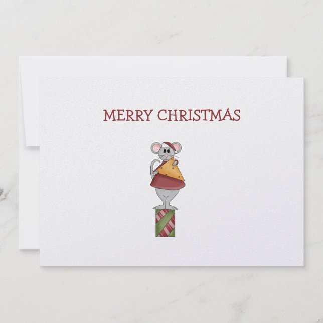 Tarjeta Festiva Navidades Critters ・ Ratón (Anverso)