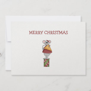 Tarjeta Festiva Navidades Critters ・ Ratón
