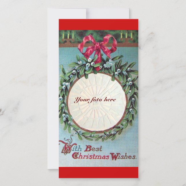 TARJETA FESTIVA NAVIDADES CRUZADOS CON MISTLETAS (Anverso)