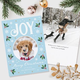Tarjeta Festiva Navidades Cuadros Alegría Nombre Personalizado Fot