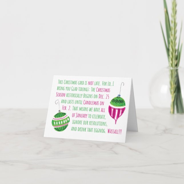 Tarjeta Festiva Navidades Cuidados Y Atrasados Que Tienes Razón De (Anverso)