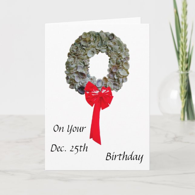 Tarjeta Festiva Navidades Cumpleaños 1 (Anverso)