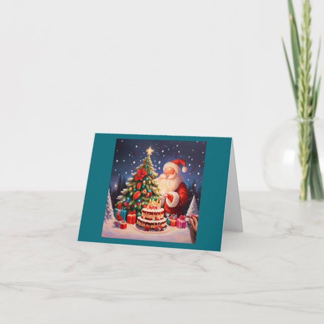 Tarjeta Festiva Navidades Cumpleaños 10 (Anverso)