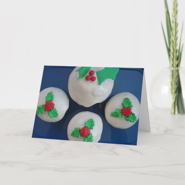 Tarjeta Festiva Navidades Cupcakes (Anverso)
