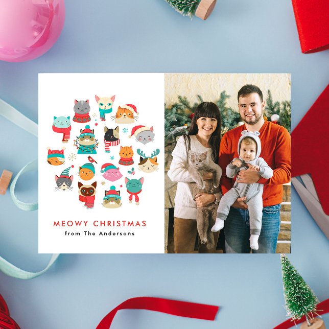Tarjeta Festiva Navidades curos gatos Navidades Meowy foto (Subido por el creador)