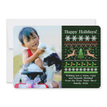 Navidades Cute Saludo de Foto Temática de Sweater