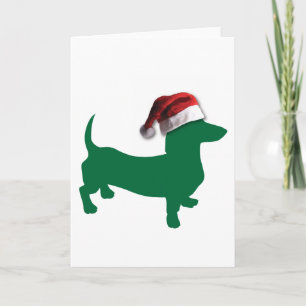 Tarjeta Festiva Navidades Dachshund