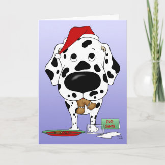 Tarjeta Festiva Navidades dálmatas
