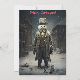 Tarjeta Festiva Navidades Dark Snowman