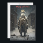 Tarjeta Festiva Navidades Dark Snowman<br><div class="desc">Inspirada por las oscuras sensibilidades de Time Burton sobre el diseño de los Navidades,  aquí hay una jugada en un hombre de nieve oscuro.</div>