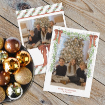 Navidades de acuarela Copper Bow Garland