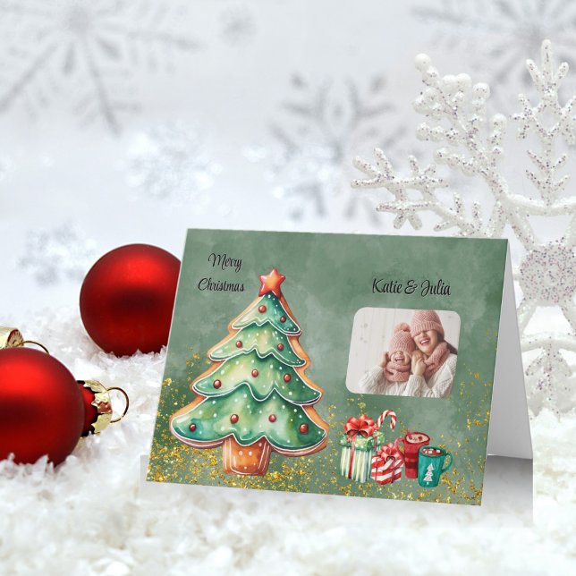 Tarjeta Festiva Navidades de acuarela encantadores (Subido por el creador)