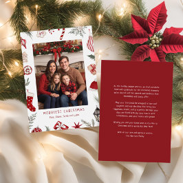 Tarjeta Festiva Navidades de acuarela festiva foto de marco