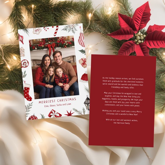Tarjeta Festiva Navidades de acuarela festiva foto de marco (Subido por el creador)