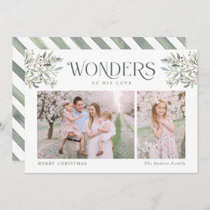 Tarjeta Festiva Navidades de acuarela follan coche de feriado reli