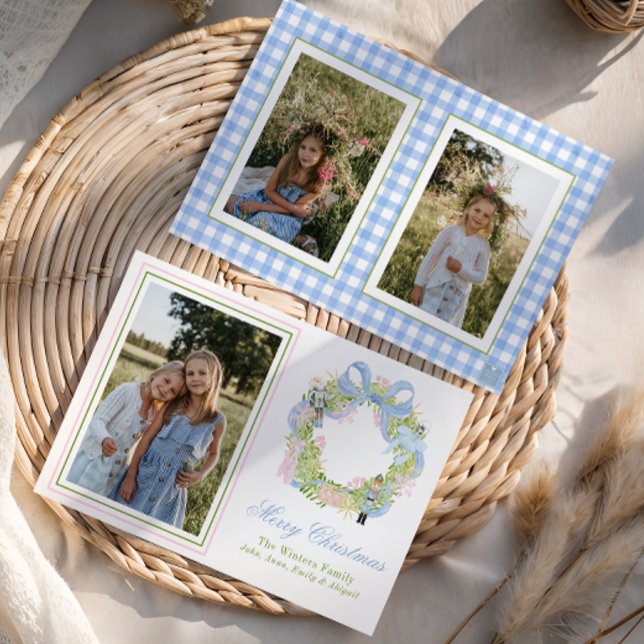 Tarjeta Festiva Navidades de acuarela Fotografía de Wreath de desn (Subido por el creador)