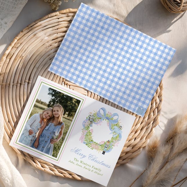 Tarjeta Festiva Navidades de acuarela Fotografía de Wreath de desn (Subido por el creador)