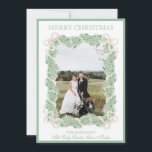 Tarjeta Festiva Navidades de acuarela Garland Stocking Five Fotos<br><div class="desc">Navidades de acuarela Garland Stocking Vintage Five Fotos Holiday Card. Esta hermosa tarjeta navideña de fotos muestra la guirnalda de Navidades de acuarela con arcos blancos como marco para una foto. De vuelta de la invitación están los Navidades Stockings con Navidades garland y arcos. Es perfecto si buscas una tarjeta...</div>