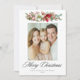 Tarjeta Festiva Navidades de acuarela Hellebore Design