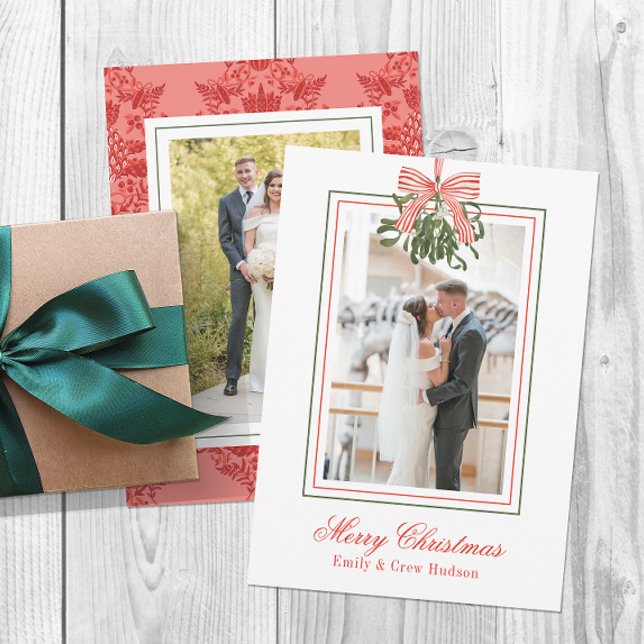 Tarjeta Festiva Navidades de acuarela Mistletoe Foto (Subido por el creador)