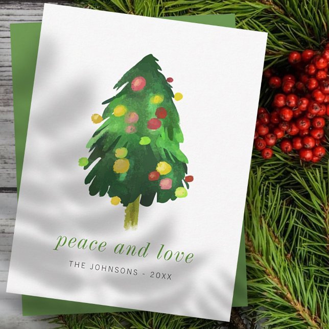 Tarjeta Festiva Navidades de acuarela modernos y elegantes (Subido por el creador)