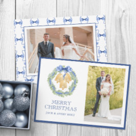 Tarjeta Festiva Navidades de acuarela o foto de Bodas