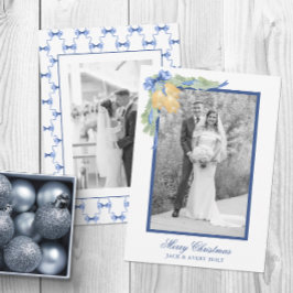 Tarjeta Festiva Navidades de acuarela o foto de Bodas