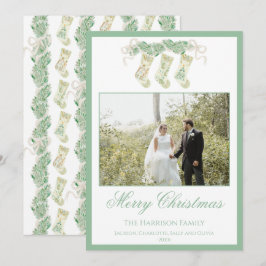 Tarjeta Festiva Navidades de acuarela Valoración de foto de época