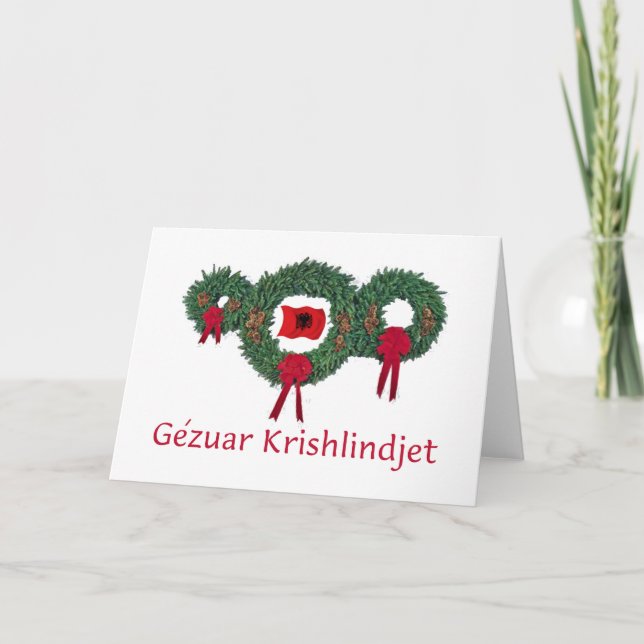 Tarjeta Festiva Navidades de Albania 2 (Anverso)