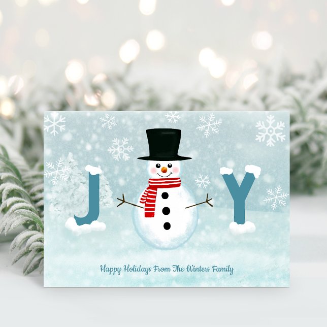 Tarjeta Festiva Navidades de Alegría de Wonderland Winter Frosty S (Subido por el creador)
