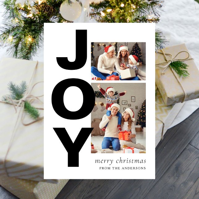 Tarjeta Festiva Navidades de Alegría Moderna | Elegante Familia 2  (Subido por el creador)