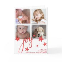 Navidades de Alegría Roja de Collage de fotos Cute