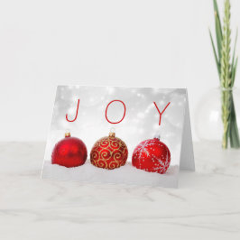 Tarjeta Festiva NAVIDADES de Alegría SImple, ornamentos de época