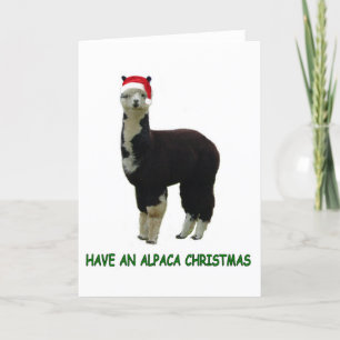 Tarjeta Festiva Navidades de Alpaca
