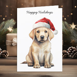 Tarjeta Festiva Navidades de amantes de los perros personalizados