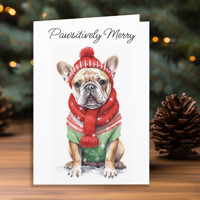Tarjeta Festiva Navidades de amantes de los perros personalizados  (Subido por el creador)