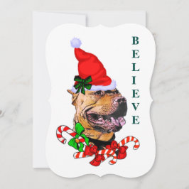 Tarjeta Festiva Navidades de American Pit Bull Terrier