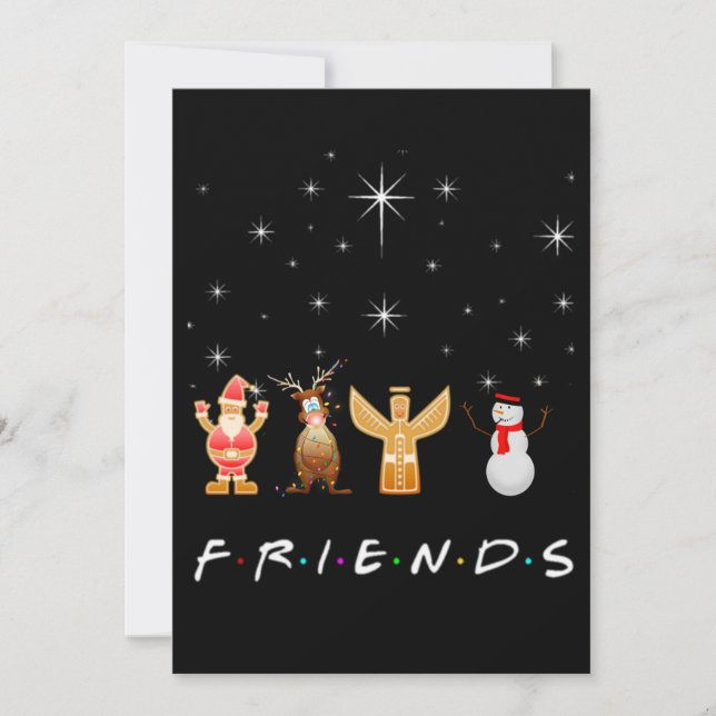 Tarjeta Festiva Navidades de amigos (Anverso)