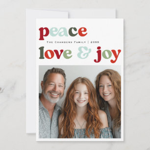 Tarjeta Festiva Navidades de amor por la paz y la alegría