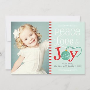 Tarjeta Festiva Navidades de amor y alegría por la paz moderna