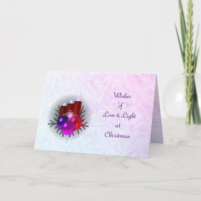 Tarjeta Festiva Navidades de amor y luz (Anverso)