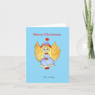 Tarjeta Festiva Navidades de Angel