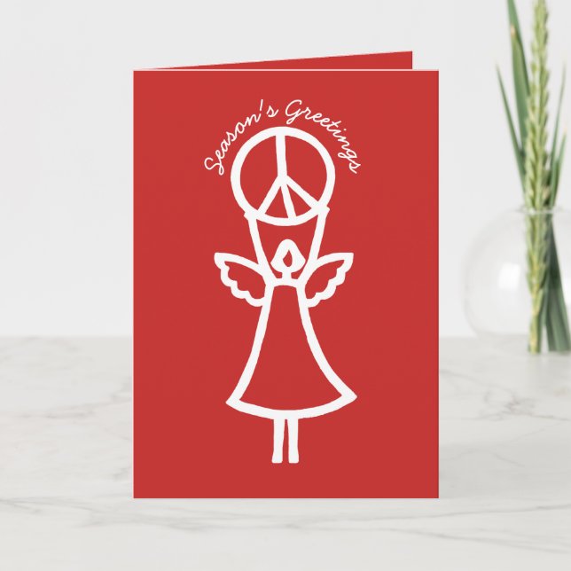 Tarjeta Festiva Navidades de Angel of Peace (Anverso)
