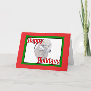 Tarjeta Festiva Navidades de Angora Goat Holiday