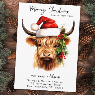 Tarjeta Festiva Navidades de animales en la granja de la granja Hi